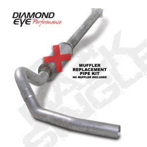 GMC 3500 Performance Exhaust - Single Rear Exit - Diamond Eye Performance - Cat Back - `01-`05